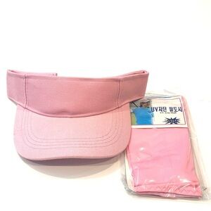 Pink Sun Visor and Arm Sleeve Set